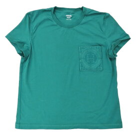 【名古屋】【HERMES】エルメス 半袖 コットンTシャツ 刺繍 4H46151DA グリーン 緑 38 レディース アパレル【未使用】【中古】