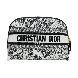【名東】【CHRISTIAN DIOR】ディオール プラン ドゥ パリ ポーチ コスメ ゴールド金具 レディース【新品】【未使用】【中古】
