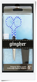 ギンガー はさみ 5インチ デザイナーシリーズ Lauren Wren ローレン レン ギンガ ハサミ GINGHER 布切り 鋏 糸切り かわいい 柄 絵柄 限定 限定モデル