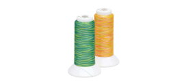 飾り縫いミシン糸 マルチカラー #50 1000m キング フジックス 光沢 ステッチ ダンカラー ミシン糸 飾り縫い