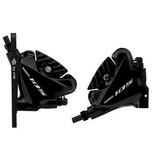 Shimano(シマノ) 105 BR-R7070 油圧ディスクブレーキキャリパー 前後セット フィン付レジンパッド ブラック