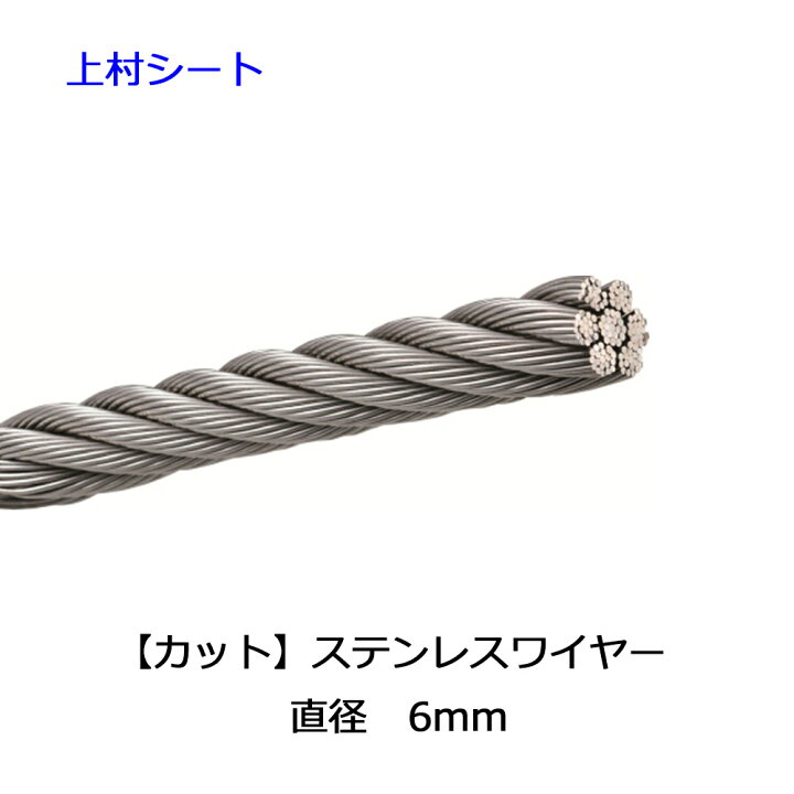 楽天市場】ステンレスワイヤーロープ 直径6mm カット販売 7x19 SUS304 