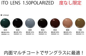 ITO LENS 1.50 POLARRIZED PLANO ���� UV400 �Ό� �x�Ȃ� ���� 2��1�g �C�g�[�����Y ���[�Y�i�u��