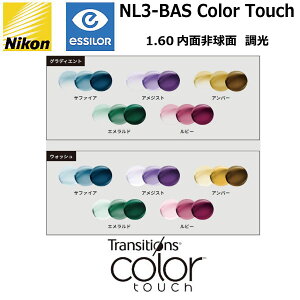 �j�R�� ���C�g3-BAS 1.60���ʔ񋅖� ���������Y NL3-BAS NIKON LITE3-BAS TRANSITIONS COLOR TOUCH �g�����W�V�����Y �J���[�^�b�` �P�œ_ �x�t�� �x�Ȃ� 2��1�g