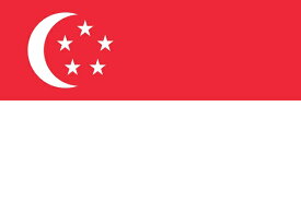 シンガポール　国旗　アクリル生地　120x180cm