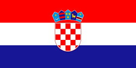 クロアチア　国旗　アクリル生地　70x105cm
