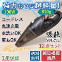 12点セット 雑誌掲載! ハンディクリーナー コードレス 車 掃除機 ハンディ コードレス 軽量 送料無料 コードレス掃除機 SUIRYU "吸龍" 小型掃除機...