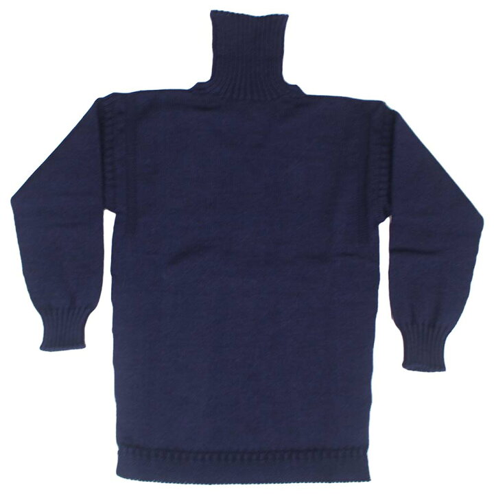 Made in UK GuernseyWoollensタートルネックセーター