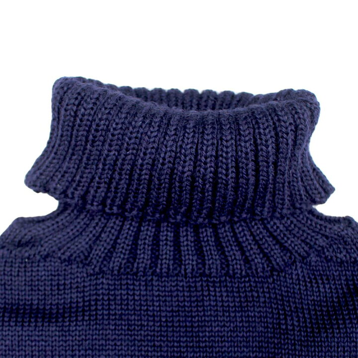 Made in UK GuernseyWoollensタートルネックセーター