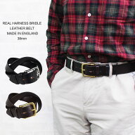 REAL HARNESS リアルハーネス BRIDLE LEATHER BELT MADE IN ENGLAND ブライドルレザーベルト 38mm イギリ…