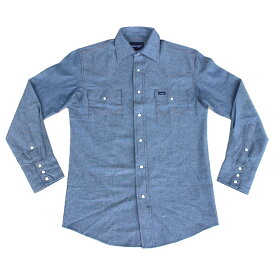 ラングラー Wrangler 70136MW Shambray Shirt USA企画 未洗いシャンブレー ウエスタンシャツ