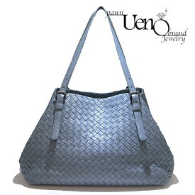 【中古】BOTTEGAVENETA ボッテガヴェネタ レザートートバッグ イントレチャート 2WAY （青系） 【質屋】【質ウエノ】