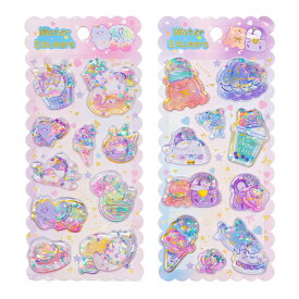 【2枚セット】【在庫あり】【最大 20% OFF】水入りシール ぷっくり ウォーターシール 3D 立体 2 枚入り 精巧な柄 手帳用装飾 DIY クリエイティブ ファッション 個性的 かわいい ギフト 送料無料