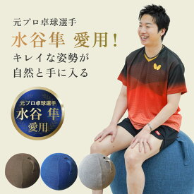 【プロアスリート愛用】uFit Balance Ball バランスボール 55cm 65cm カバー付き ブルー グレー ブラウン おしゃれ ファブリック 洗える アンチバースト 耐荷重300kg 持ち手 空気入れ 180日保証 日本ブランド 水谷隼 椅子 デスクワーク ダイエット 体幹 姿勢矯正 寝かしつけ