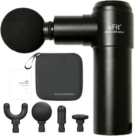 【プロアスリート愛用】uFit RELEASER Mini 筋膜リリースガン ミニ 強力 8mm振幅 軽量 500g 静音 振動レベル4段階 アタッチメント4種 使い方動画 180日保証 日本ブランド 水谷隼 ハンディガン ハンディマッサージャー 筋肉ほぐし スポーツ 健康グッズ プレゼント ギフト