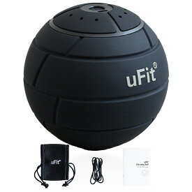 【10%オフ 9/5~9/10】uFit Vibrating Ball 筋膜リリースボール 電動 大きめ 直径12.4cm 強力 静音 振動レベル4段階 アシストカバー 使い方動画 180日保証 日本ブランド マッサージボール ストレッチボール 振動ボール コンディショニング 筋肉ほぐし 指圧 ツボ押し 足裏