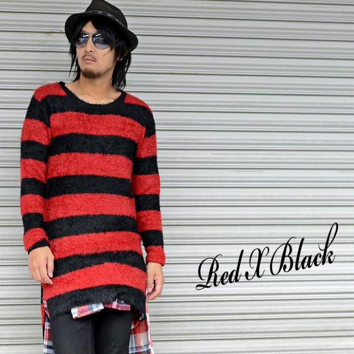 ニット 赤ニット 長袖ニット 赤セーター セーター 長袖セーター