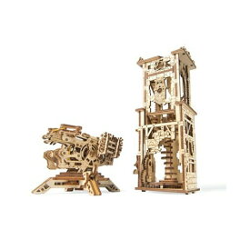 【公式】Ugears ユーギアーズ アークバリスタと攻城塔 70048 Archballista Tower 木のおもちゃ 3D立体 パズル 知育 ウッドパズル 工作キット 木製 模型 キット 3Dパズル