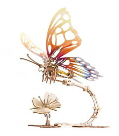 【公式】Ugears ユーギアーズ バタフライ 70081 Butterfly 木製 ブロック DIY パズル 組立 想像力 創造力 おもちゃ 3D立体 知育 ウッドパズル 工作キット 木製 模型 キット