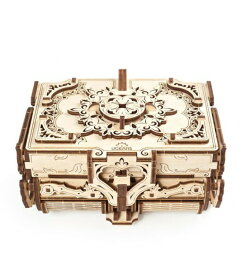 【公式】Ugears ユーギアーズ アンティークボックス 70089 Antique Box 木製 ブロック DIY パズル 組立 想像力 創造力 おもちゃ 知育 ウッドパズル 3D 工作キット 木製 模型 キット 3Dパズル 夏休み 小学生 宿題