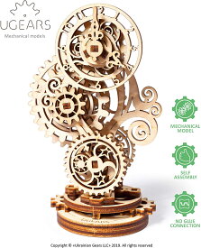 【公式】Ugears ユーギアーズ スチームパンククロック 70093 Steampunk Clock 木製 ブロック DIY パズル 組立 想像力 創造力 おもちゃ 知育 ウッドパズル 3D 工作キット 模型 キット 3Dパズル 冬休み 小学生 宿題