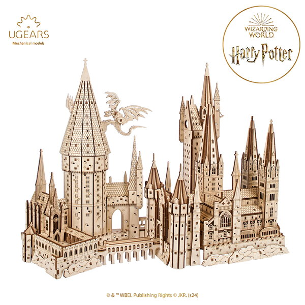 Ugears ユーギアーズ ホグワーツキャッスル ホグワーツ城 ハリーポッター 70256 Hogwarts Castle 木製 ブロック DIY パズル 組立 想像力 創造力 おもちゃ 知育 ウッドパズル 3D 工作キット 模型 キット ハリポタ 夏休み 小学生 宿題