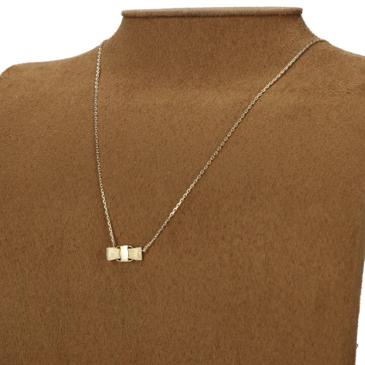 Ferragamo フェラガモ ネックレス FERRAGAMO フェラガモ ネックレス NKL BOW 760951 791136 レディース リボン ペンダント チェーン アクセサリー 001/ORO
