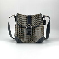 COACH ショルダーバッグ 黒 レザー 4980 ソーホースモールダッフル 