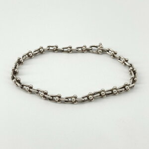 【中古】 TIFFANY&Co.（ティファニー） ハードウェア マイクロリンク Ag925 ブレスレット 6.44g シ