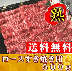 【送料無料！お中元セール】羽後和牛熟　ロースすき焼き用　500g