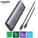 UGREEN M.2 SSD 外付けケース 【USB 3.2Gen2×2 20Gbps】 M.2 SSD ケース NVME/SATA ケース UASP対応 8TB容量対応 m.2…