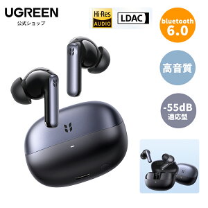 �y�V�i����33%OFF�N�[�|���zUGREEN EchoBuds Plus ���C�����X�C���z�� bluetooth�C���z�� Bluetooth6.0 �C���z�� ANC -55dB �m�C�Y�L�����Z�����O LDAC �n�C���] 50H�A���Đ� Type�]C�}���[�d IPX5�h�� �u���[�g�D