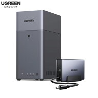 【停電対策UPS二点セット】UGREEN NASync DH2300 2ベイ デスクトップNASキット NFCワンタッチ接続 4K動画…