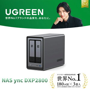 �yUGREEN × �R�茫�l�zUGREEN NAS ync DXP2800 2�x�C�f�X�N�g�b�v �l�b�g���[�N�A�^�b�`�g�X�g���[�W nas�L�b�g�AIntel N100�N�A�b�h�R�ACPU�A8GB DDR5 RAM�A2.5GbE�A2 * M.2 NVMe�X���b�g�A4K HDMI�A�l�b�g���[�N