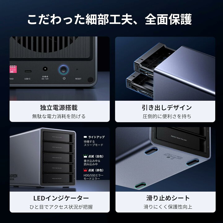 楽天市場】☆ランキング入賞 【RAID機能対応】 UGREEN HDD ケース 3.5 