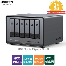 UGREEN NASync DXP6800 Pro 6ベイデスクトップ ネットワークアタッチトストレージ NAS、Intel i5 1235u 10コアCPU、8GB DDR5 RAM、128GB SSD、10GbE x 2、M.2 NVMeスロット x 2、8K HDMI、TBT4 x 2、ネットワーク接続ストレージ