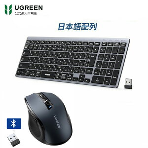 �y2�_�Z�b�g�zUGREEN ���C�����X�L�[�{�[�h ���C�����X�}�E�X �Z�b�gBluetooth��2.4G USB-C�[�d�� �É��}�E�X ���^ ���{��z�� JIS 4�䓯���ڑ� �}���`�f�o�C�X Windows/Mac/iPad/iPhone�Ή�