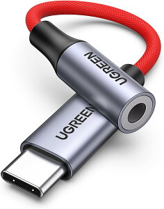 UGREEN USB C �� 3.5mm �C���z���W���b�N�ϊ� �I�[�f�B�I�A�_�v�^ DAC���� �n�C���]�Ή� ���ϋv 24bit/96KHz TRRS/4�� �i�C�����҂� ���ʒ���/�ʘb/���y/�}�C�N/�����R���t�� iPhone/iPad/MacBook / Android �Ȃ�