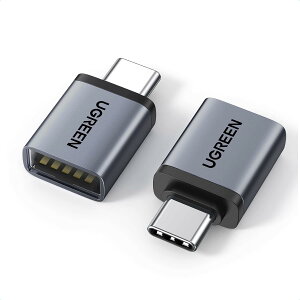 UGREEN USB Type C �ϊ��A�_�v�^�[ 2�Z�b�g USB3.2 Gen1 �����]�� �^�C�vC �ϊ� 2�Z�b�g Thunderbolt 3 OTG�Ή� iPhone 15 Pro Max MacBook Pro 2021 MacBook Air 2022 iPad Pro 2021 �y�� �ق���USB-C�@��ȂǂɑΉ� USB-C�ϊ�