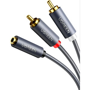 UGREEN RCA 3.5mm ϊP[u 3.5mmXeI~jvO(X) - 2RCA(IX) ԔP[u CzϊP[u Y^  bLdl 25cm