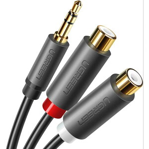 UGREEN RCA 3.5mm ϊ XeI~j CzWbN RCA P[u Ԕ I[fBI HiFi XeIAvAXs[J[AÂv[[A~jR|Ȃǂ̌Â@ɑΉ 3.5mm(IX) - 2RCA(