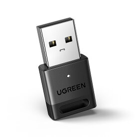 UGREEN USB 5.3Bluetoothアダプタ、PC用5.3 Bluetoothアダプター、Windows 11/10/8.1専用 プラグ＆プレイ、キーボード/マウス/ヘッドフォン/スピーカー/プリンタ用 Bluetooth受信機＆送信機 【TELEC認証済み】