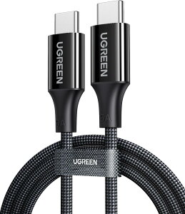 UGREEN Air USB C �P�[�u�� 100W/5A PD3.0 ���}���[�d �^�C�vC iPhone �[�d�P�[�u�� iPad MacBook Android �e�@�� E-Marker�`�b�v���� �f�[�^�]������ USB Type-C �����[�d�R�[�h ���ϋv�� �f���h�~ iPhone17/16/15�V���[