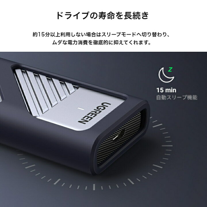 楽天市場】UGREEN M.2 SSD 外付けケース NVME/SATA 両対応 【USB 3.2 