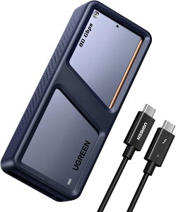 UGREEN M.2 SSD �O�t���P�[�X �y80Gbps�������z M.2 NVME/Pcie SSD �P�[�X Thunderbolt 5/4�Ή� PCIe 4.0x4 M.2 NVME 2280 SSD�̂ݓK�p Windows/Linux/Mac OS�ɂ͑Ή� M.2 �G���N���[�W���[