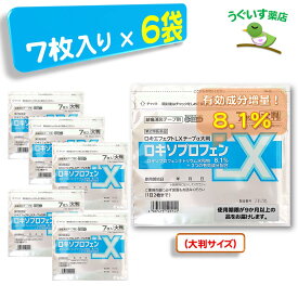 【第2類医薬品】 P10倍！ 42枚(7×6袋) 大判 ロキエフェクトLX α テープ 8.1% エコ包装 SM税対象 鎮痛成分が24時間持続！ 大石膏盛堂 ロキソプロフェン ロキソニン 腰痛 肩こり 湿布 シップ 貼り薬 鎮痛 消炎