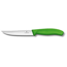 VICTORINOX(ビクトリノックス) ペティナイフ グ ルメステーキナイフ 12cm グリーン 波刃 スイスクラシック 果物ナイフ ステーキナイフ ナポリピッツァ 6.7936.12L4-X1