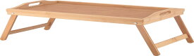 不二貿易(Fujiboeki) 折りたたみ ベッドテーブル ローテーブル 幅50×奥行30×高さ25cm ナチュラル 竹製 滑りにくい 28684