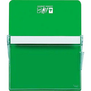 コクヨ(KOKUYO) ホワイトボード マグネットポケット 約205枚 A4用紙 緑 マク-500NG