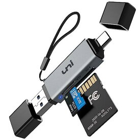 SDカードリーダー USB 3.0 uniAccessories Type-C 2-in-1カードリーダー SD/TF同時読み書き OTG対応 高速転送 iMac、PC、Windows11、Android スマホ 、iPad Pro、ピクセル、MacBook Pro Air、i Phone 15 Pro/Maxに対応